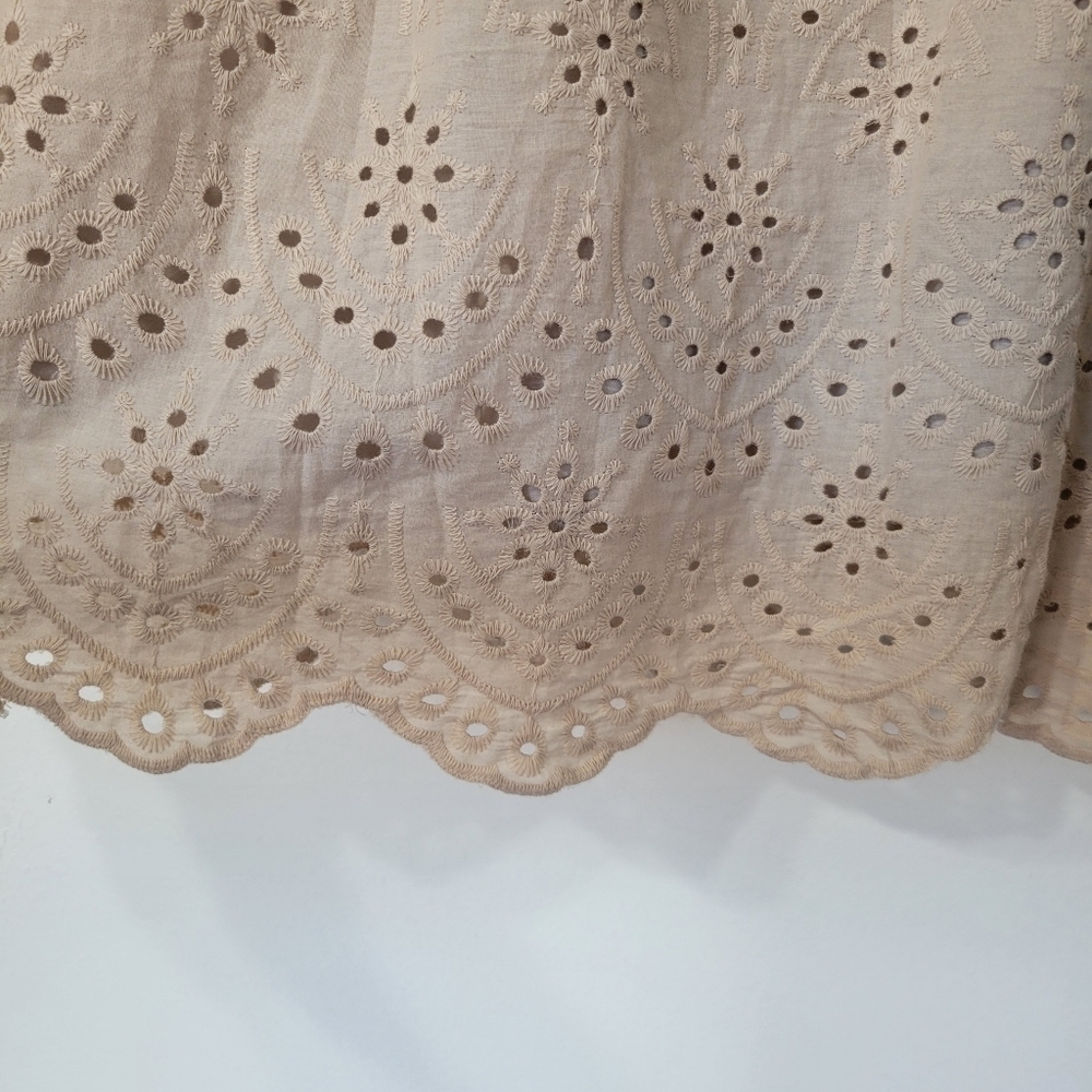 NWT Simplee Tan Eyelet High Waist Dress Size Large - Picture 5 of 12
